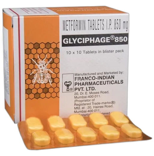 glyciphage 850mg tablet 10's